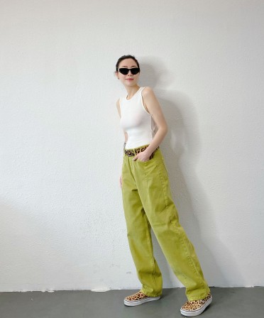 Lime Baggy Jeans #250305